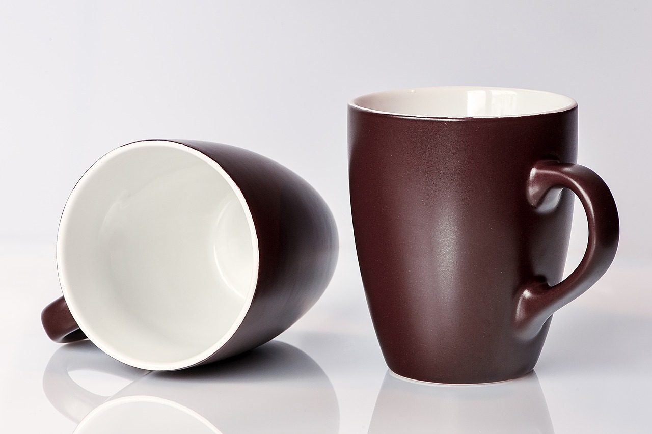 Lot de 2 mugs céramique Bordeaux